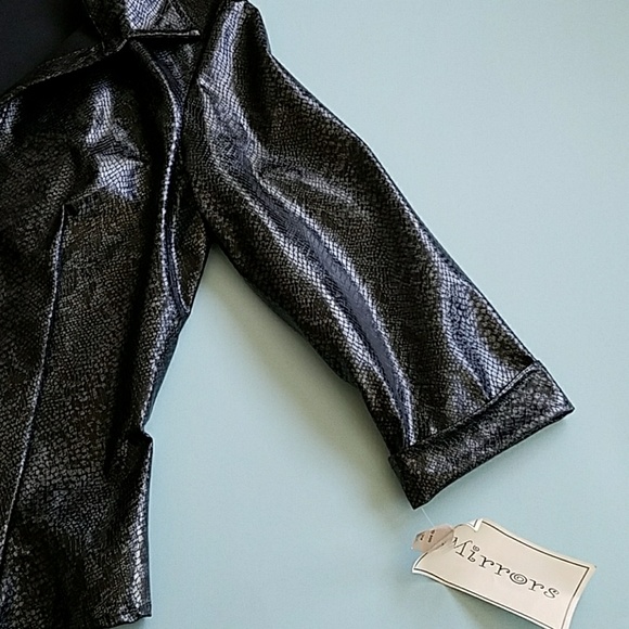 NWT LIGHT WEIGHT MANMADE BLACK JACKET - Picture 7 of 8